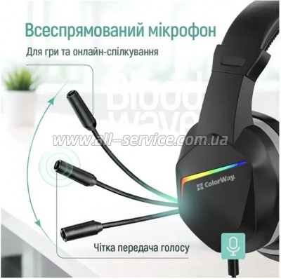 �������� ColorWay Bloodwave LED Black (CW-HPG01BK)