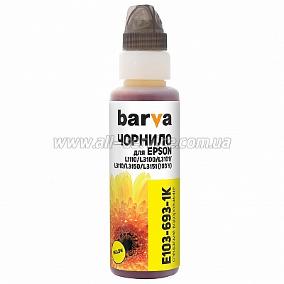  Barva    Epson L1110/ L3100 (103) Black 100  (E103-690-1K)  OneKey