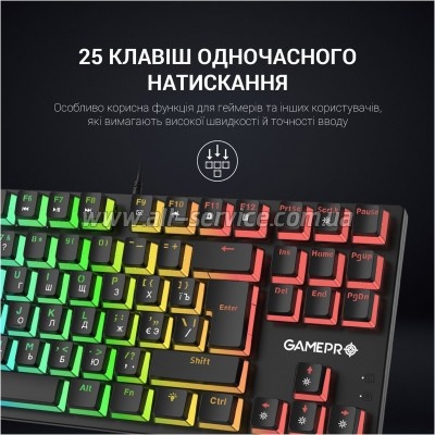  GamePro MK80R Red Switch RGB USB Black (MK80R)