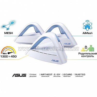 Wi-Fi Mesh  Asus Lyra Trio MAP-AC1750