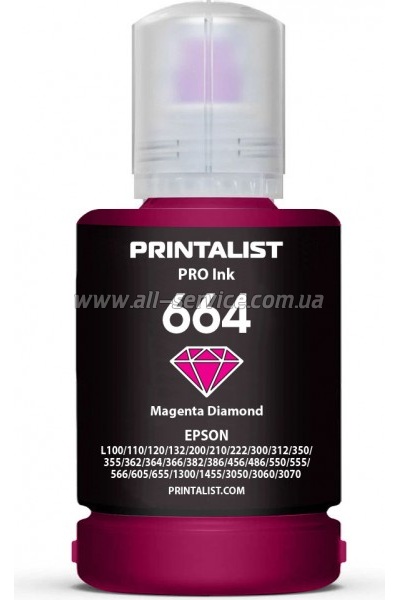  PRINTALIST 664 Epson L110/ L210/ L300 140 Magenta (PL664M)