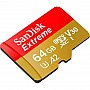   SanDisk 64GB microSD class 10 UHS-I Extreme For Action Cams and Dro (SDSQXAH-064G-GN6AA)