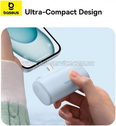   Baseus Compact 4900mAh 20W Lightning, Black (PPWC05I) (P10068304112-00)