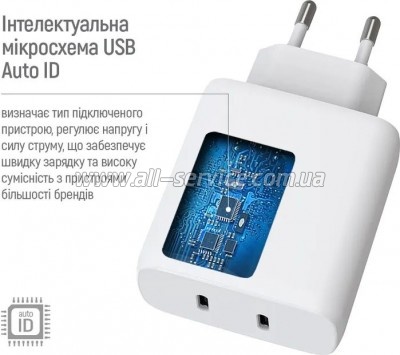 �������� ������� ColorWay GaN Mini 50W white (CW-CHS050PD-WT)