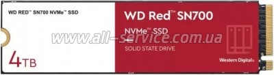  SSD M.2 2280 4TB SN700 RED WD (WDS400T1R0C)