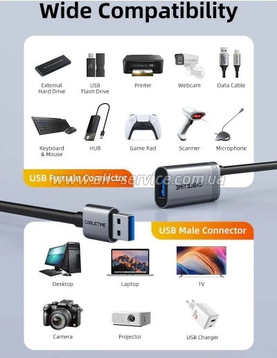 ���� ������ USB 3.0 AM/AF 20.0m active Cabletime (CA915194)