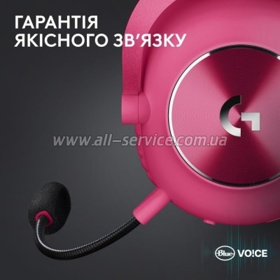  Logitech G Pro X 2 Lightspeed Wireless Magenta (981-001275)