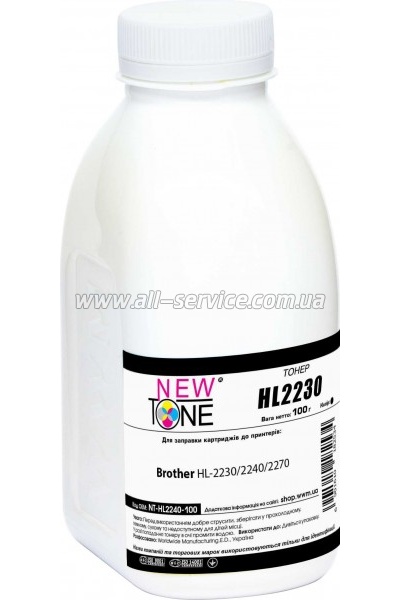 Тонер NewTone Brother HL-2230/ 2240/ 2270 бутль 100г (NT-HL2240-100) Тонер NewTone Brother HL-2230/ 2240/ 2270 бутль 100г (NT-HL2240-100)