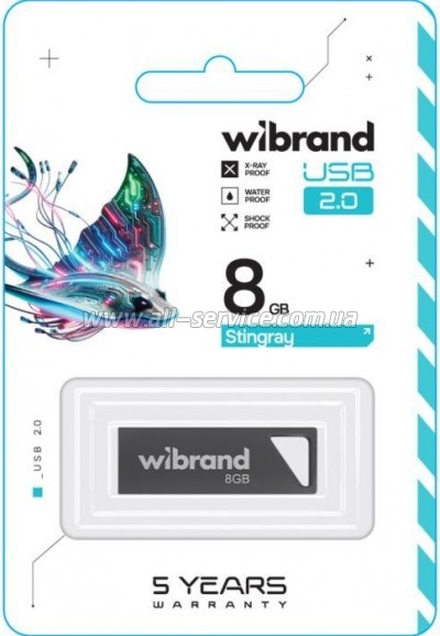  Wibrand 8GB Stingray Grey USB 2.0 (WI2.0/ST8U5G)