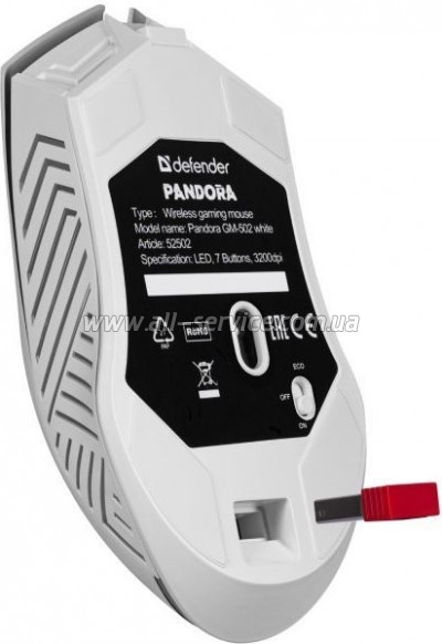 ����� Defender Pandora GM-502 LED Wireless White (52502)