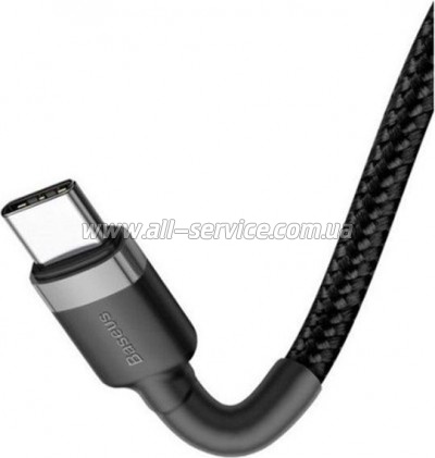 ���� ������ USB-C to USB-C 2.0m USB 3.1 3A grey-black Baseus (CATKLF-HG1)