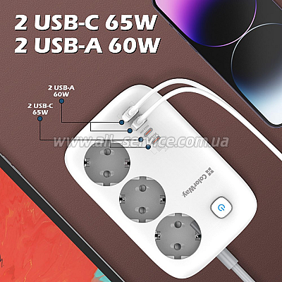   ColorWay CW-CHE34PDW 3 / 4USB (CW-CHE34PDW)
