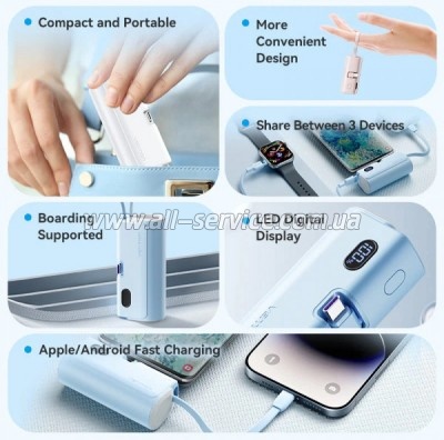 ������� ������������� Vention 4800mAh 22.5W PD Blue (FHQL0)