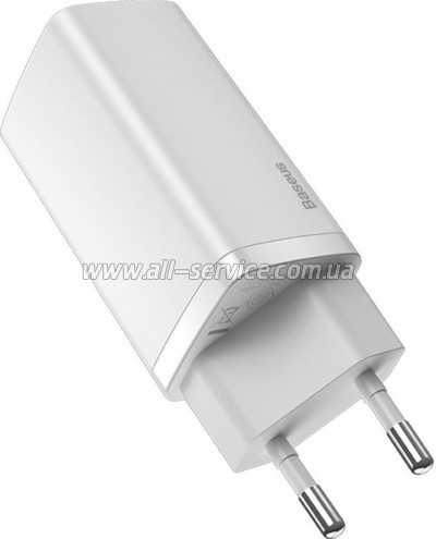 �������� ���������� Baseus 2xUSB 65W GaN white (CCGAN2L-B02)