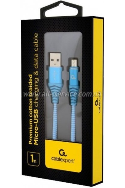 ���� ������ USB 2.0 AM to Micro 5P 1.0m Cablexpert (CC-USB2B-AMmBM-1M-VW)