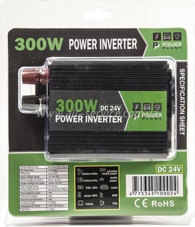   24V/220V 300W, USB 5V 1A, HYM300-242 PowerPlant (KD00MS0002)