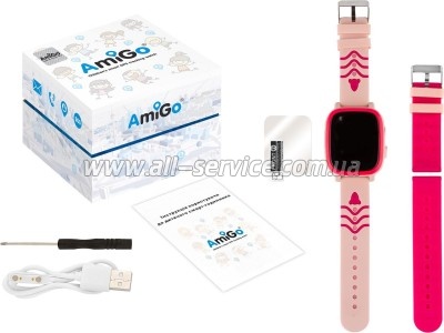 �����-���� Amigo GO005 4G WIFI Kids waterproof Thermometer Pink (747018)