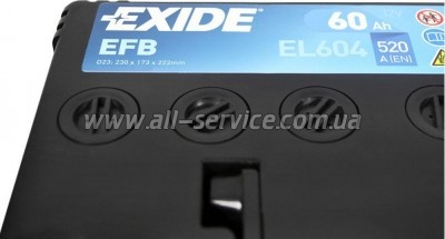   EXIDE START-STOP EFB 60A (EL604)