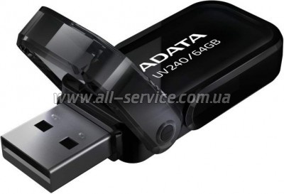 ADATA 64GB UV240 Black USB 2.0 (AUV240-64G-RBK)