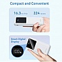   Vention 10000mAh 22.5W 3A PD, QC/3.0, LED Display, White (FHKW0)