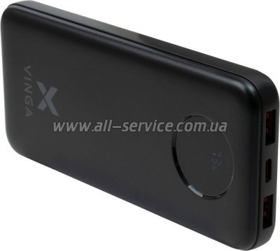   Vinga 10000 mAh 22.5W Display Black (VPBB1022)