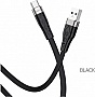 ���� ������ USB 2.0 AM to USB-C 1.0m 3A silicone X53 black HOCO (6931474738097)