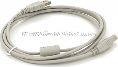 ������ ��� �������� USB 2.0 AM/BM 1.8m ferrite white Voltronic (YT-AM/BM-1.8W)