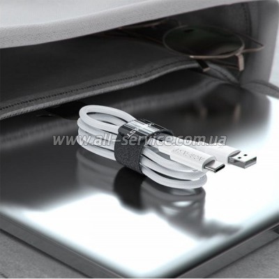���� ������ USB 2.0 AM to USB-C 1.2m 3A white Acefast (6974316284260)