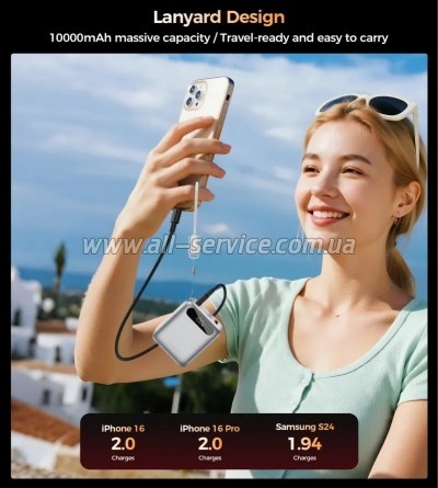 ������� ������������� Choetech 10000mAh 22.5W PD silver (B860-CCSL)