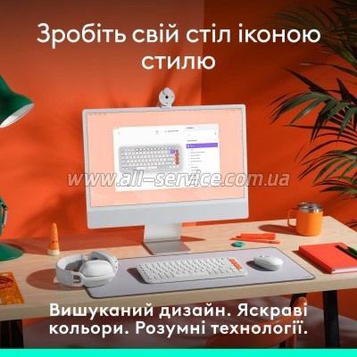 Logitech POP Icon Keys Bluetooth UA Off-White (920-013072)