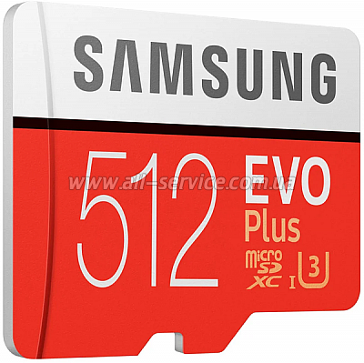 ����� ������ Samsung EVO Plus microSDXC 512GB UHS-I Class 10 + SD ������� (MB-MC512HA/RU)