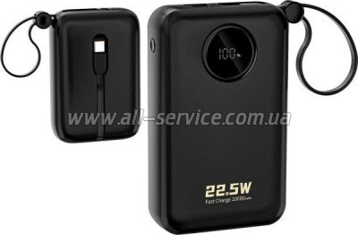 ������� ������������� Dudao 20000mAh K14+ PD 22.5W Black (6977196680016)