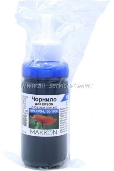 Чернила Makkon Epson L100/ L200/ L300/ L800 100 мл cyan (IMN-EPS-L100-100C) Чернила Makkon Epson L100/ L200/ L300/ L800 100 мл cyan (IMN-EPS-L100-100C)