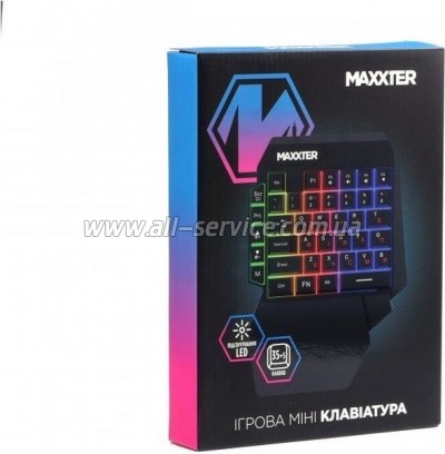  Maxxter KBG-OH-01B-UA USB UA Black (KBG-OH-01B-UA)