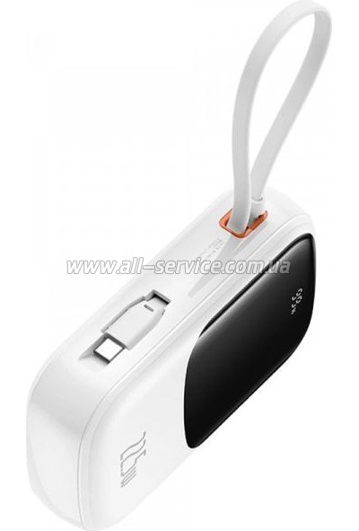   Baseus Qpow Pro+ 20000mAh 22,5W, PD/3.0, QC/3.0, FCP, AFC, built-in USB-C cable, white (P10067103213-00)