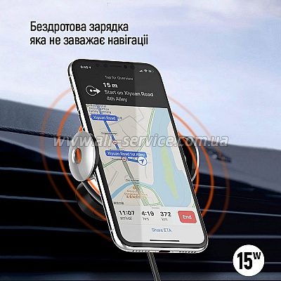     ColorWay AutoSense Car Wireless Charger 15W (CW-CHAW039Q-BK)