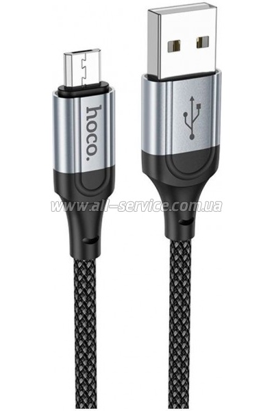 ���� ������ USB 2.0 AM to Micro 5P 1.0m 2.4A nylon X102 black HOCO (6942007608763)