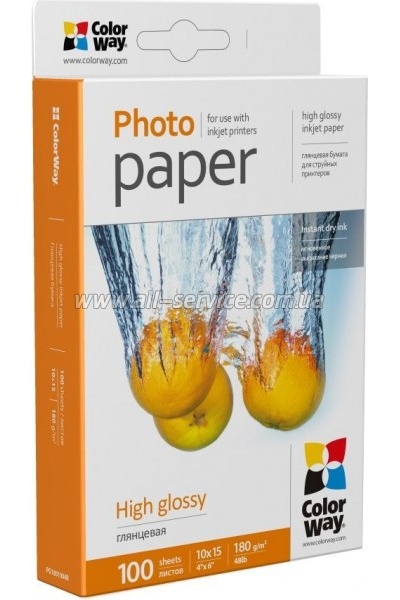  ColorWay glossy 180/ 10x15 100 (PG1801004R)