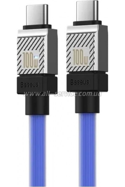 ���� ������ USB-C to USB-C 1.0m CoolPlay Fast Charging 100W blue Baseus (CAKW000203)