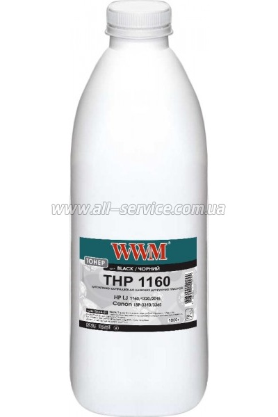 Тонер WWM HP LJ 1160/ 1320/ 2015 бутль 1000г (TB74-4-01) Тонер WWM HP LJ 1160/ 1320/ 2015 бутль 1000г (TB74-4-01)