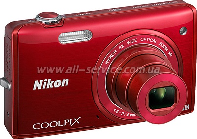   NIKON Coolpix S5200 Red (VNA282E1)