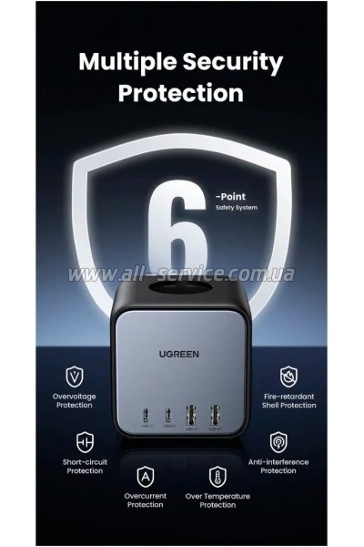 �������� ���������� Ugreen 4xUSB 65W DigiNest Cube (2�USB-C+2xUSB-A) CD268 (60113)