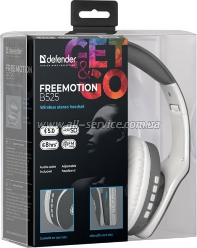 �������� Defender FreeMotion B525 Bluetooth Gray-White (63527)