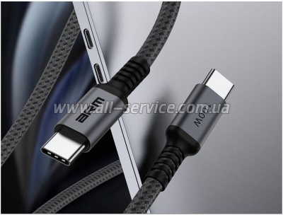 ���� ������ USB-C to USB-C 2.0m PD 100W black-grey Armorstandart (ARM69371)