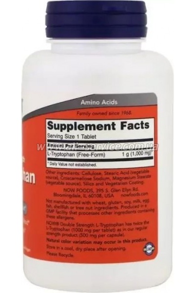  Now Foods L-,  , 1000 , L-Tryptophan, Do (NOW-00169)
