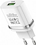 �������� ������� HOCO C12Q Smart USB QC3.0 + cable USB to USB-C 18W White (6931474716309)