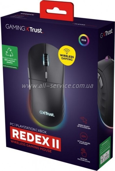  Trust GXT 926 Redex II Wireless/USB-A/USB-C Black (25126)