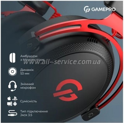 �������� GamePro Asgard Skald Origin Black/Red (HS850BR)