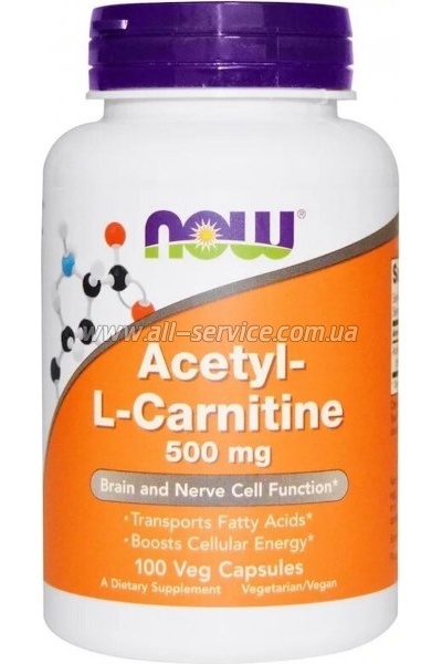  Now Foods -L , Acetyl-L Carnitine, 500 , 100  (NF0076)