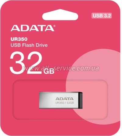  ADATA 32GB UR350 Silver-Black USB 3.2 (UR350-32G-RSR/BK)